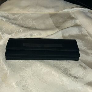 Vintage Black Tuxedo Satin Clutch